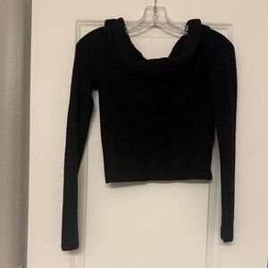 Black Women's scooped neck Sweater